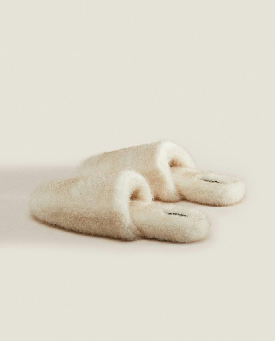 FAUX FUR MULE SLIPPERS