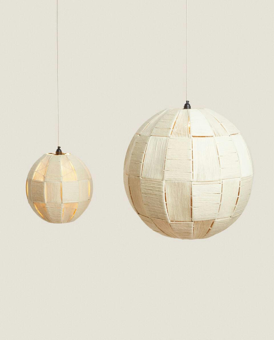 WOVEN WOOL CEILING LAMP