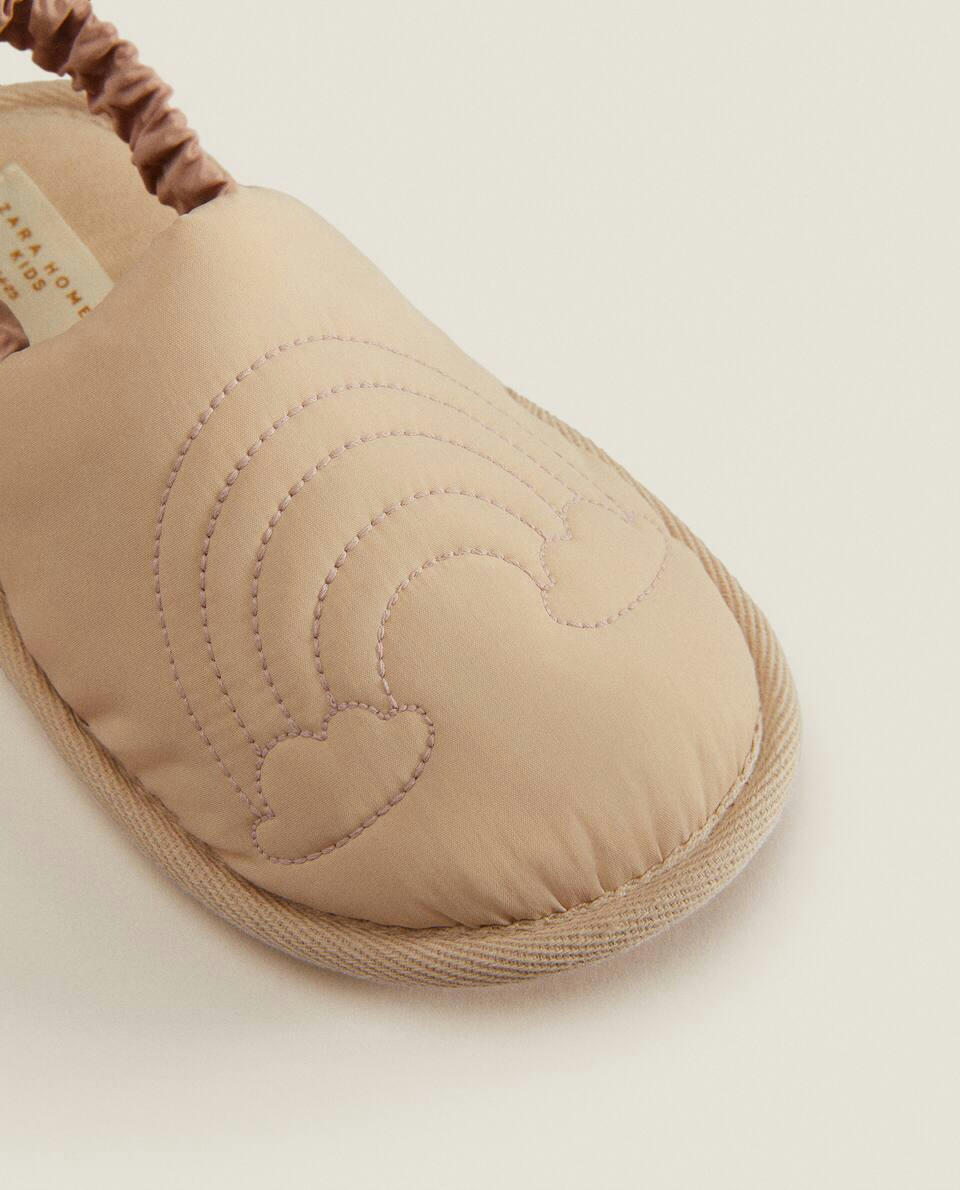 EMBROIDERED RAINBOW SLINGBACK SLIPPERS