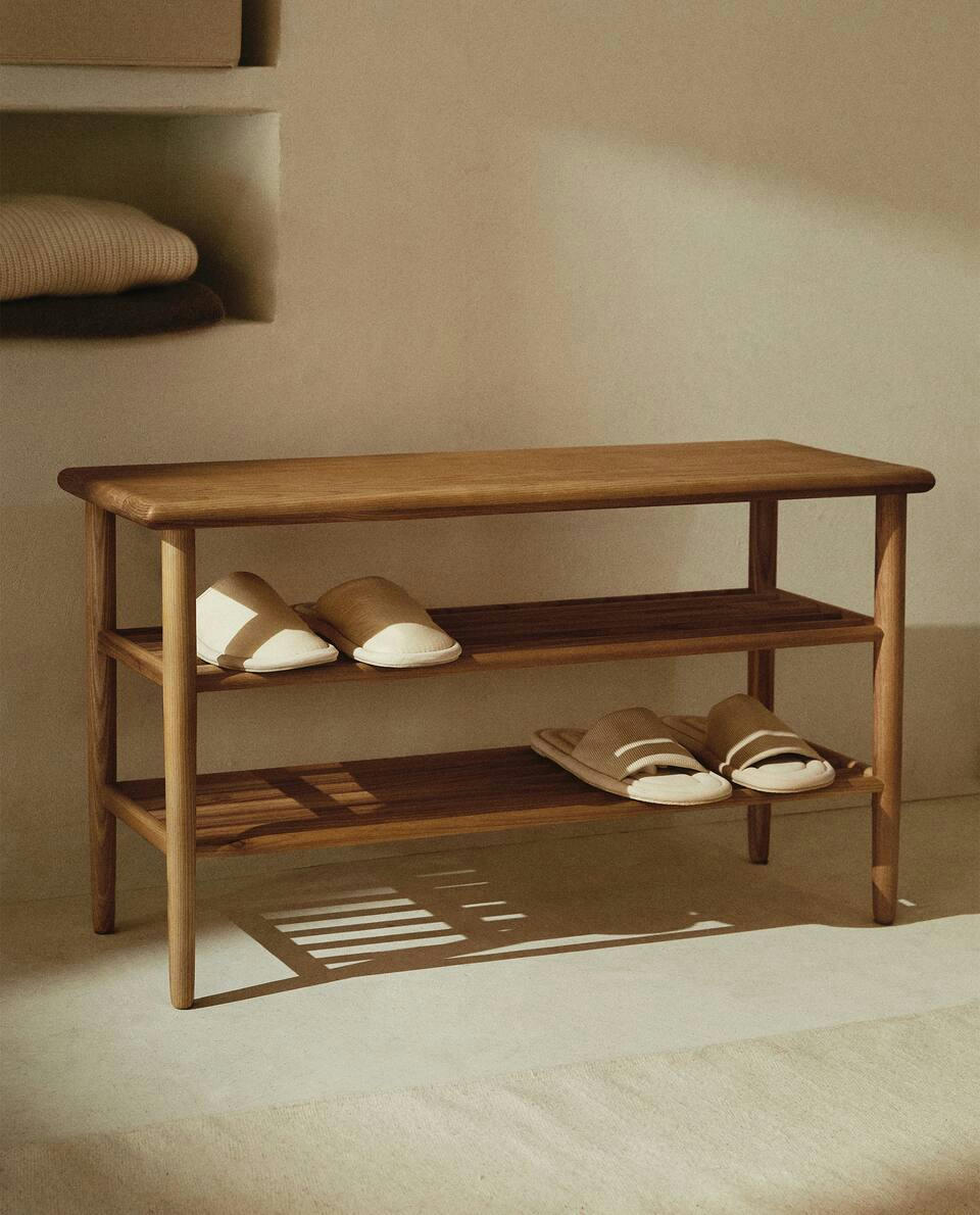 ASH WOOD SHOE RACK