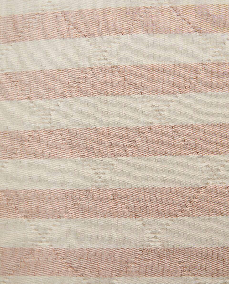 DYED THREAD STRIPED CUSHION COVER