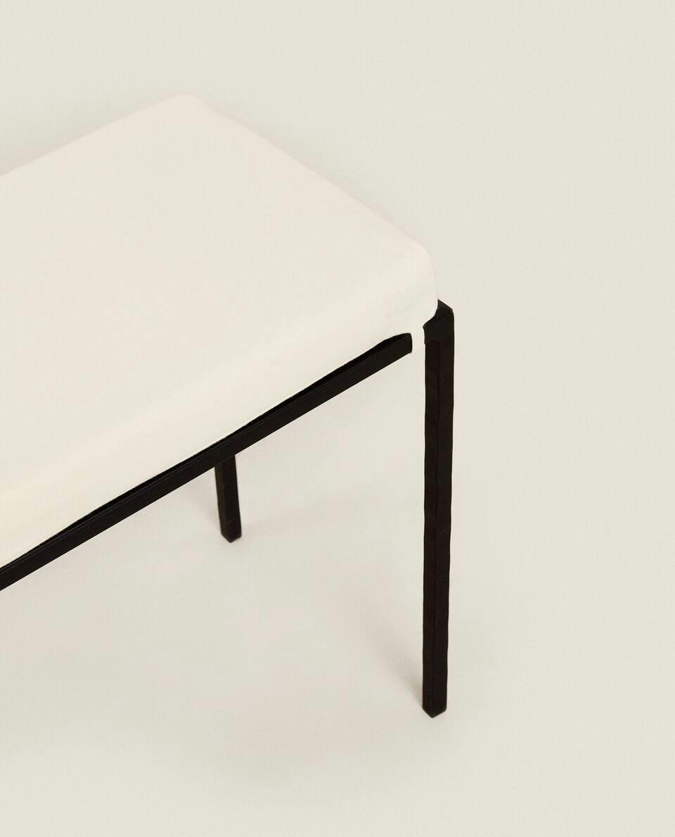 METAL BENCH WITH CUSHION