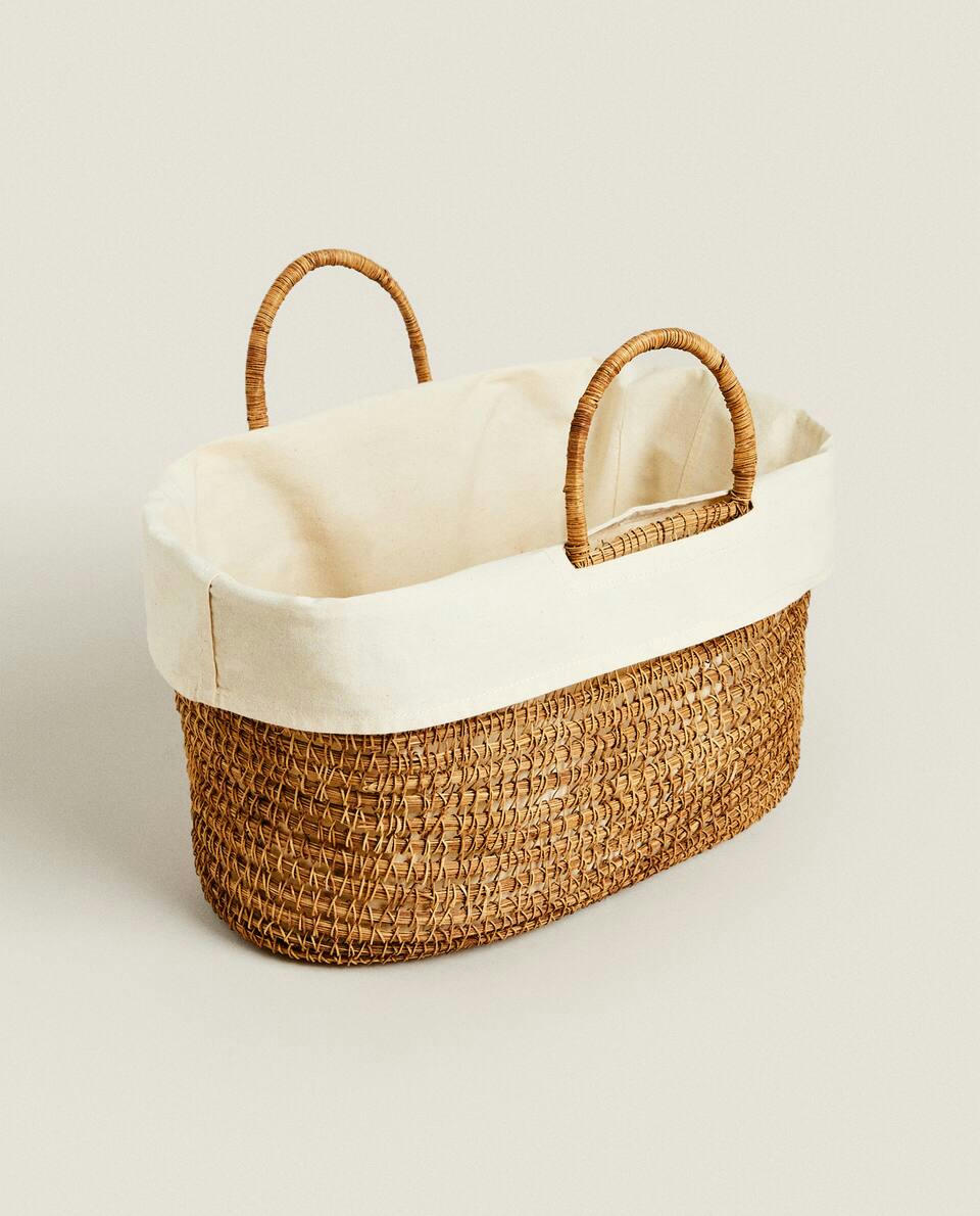 BASKET WITH FABRIC LINING
