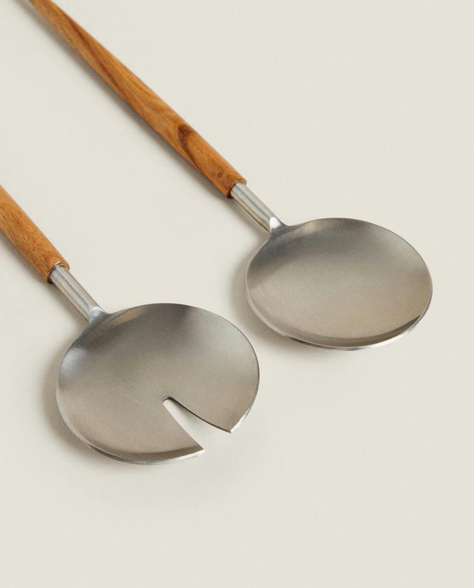 SET OF STEEL SERVING CUTLERY