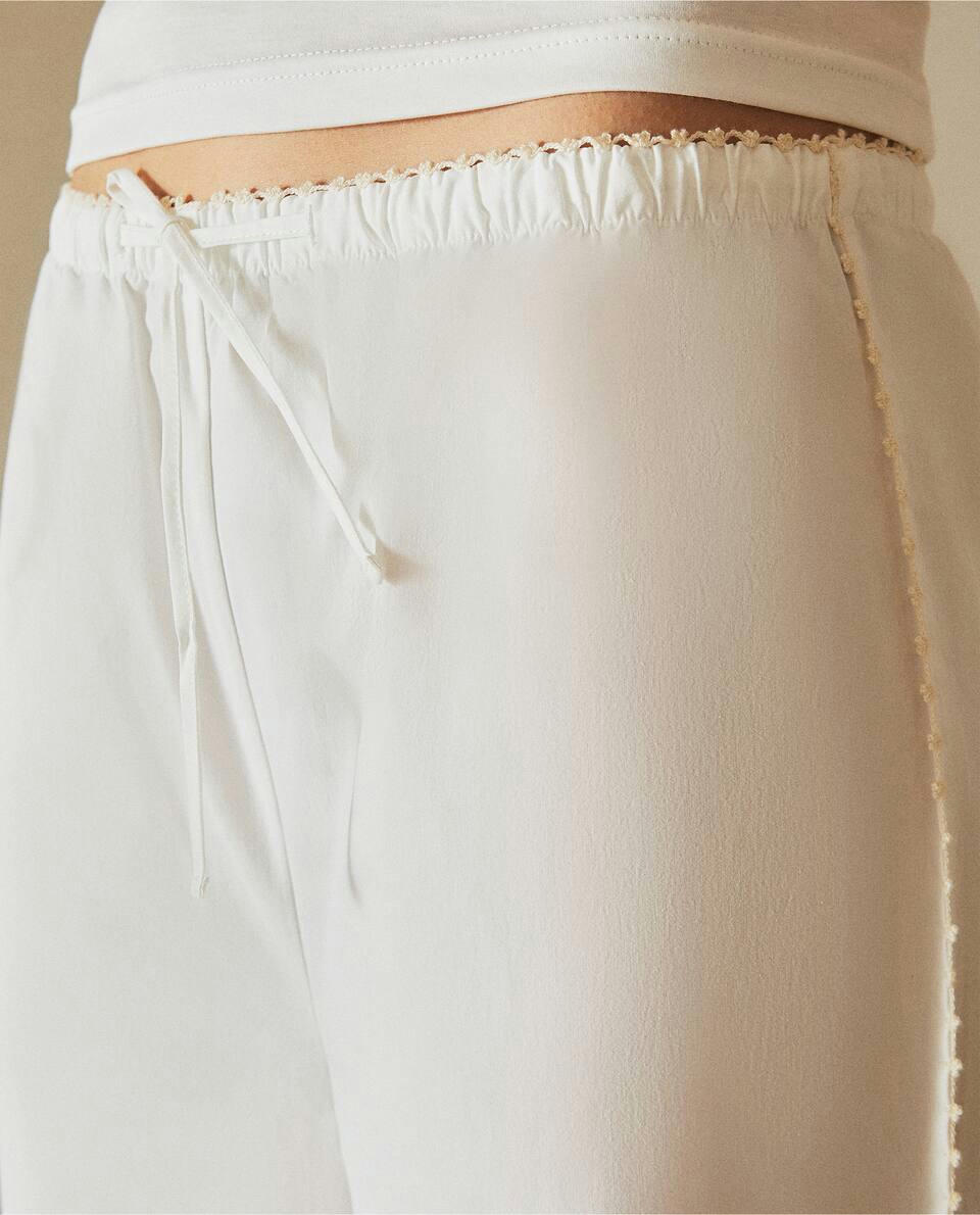 EMBROIDERED TROUSERS