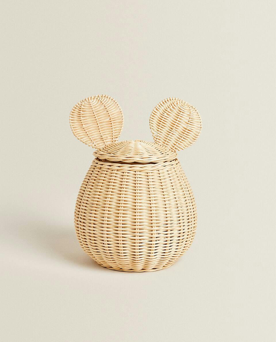 RATTAN BASKET WITH EARS