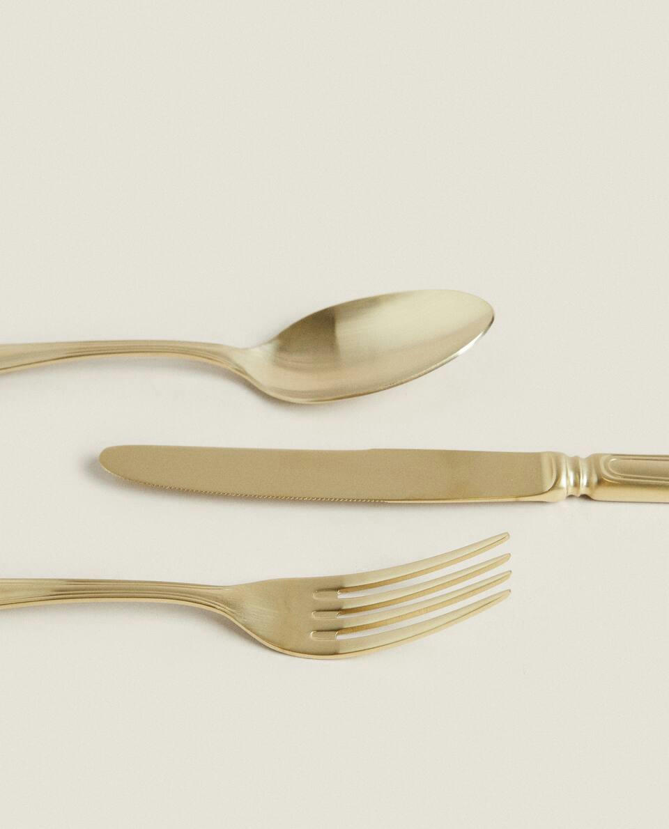 GOLDEN CUTLERY SET (SET OF 3)