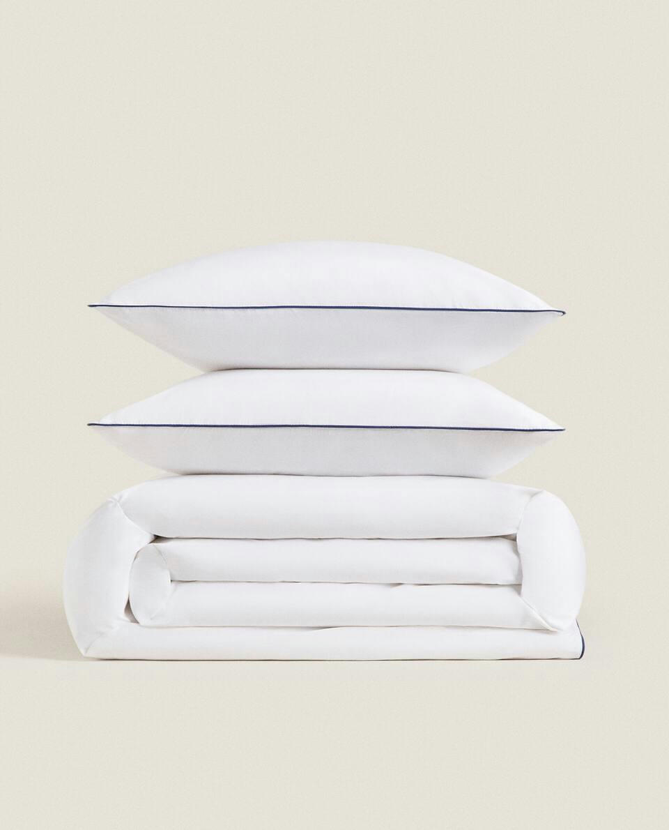 DUVET COVER WITH BLUE PIPING