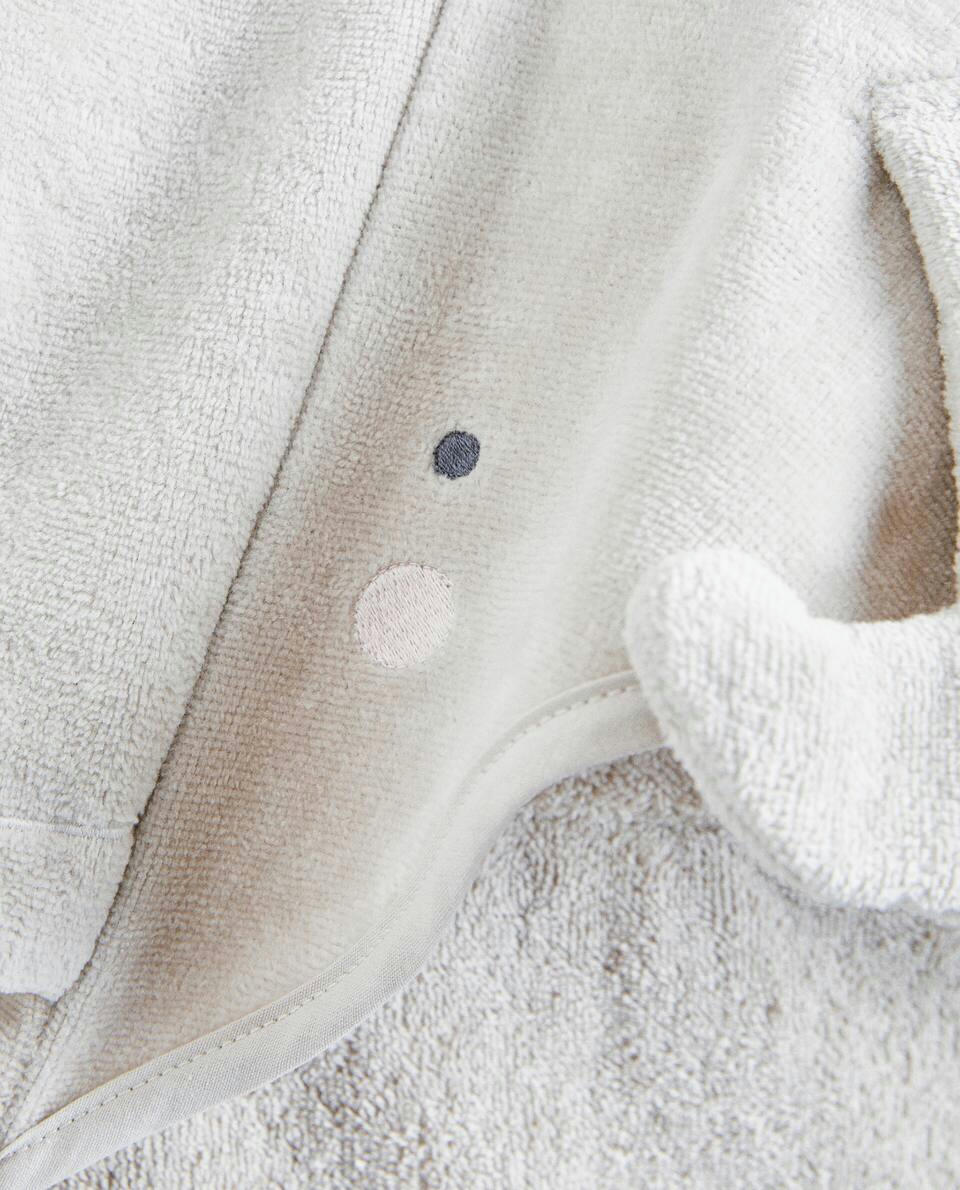 ELEPHANT VELOUR HOODED TOWEL