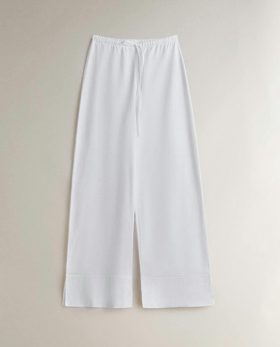 WHITE COTTON TROUSERS