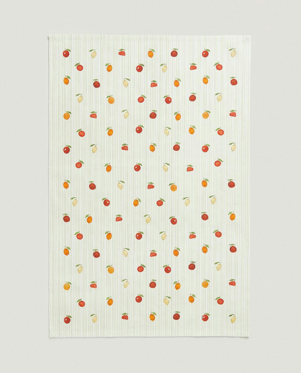 FRUIT PRINT COTTON TEA TOWEL (PACK OF 2)