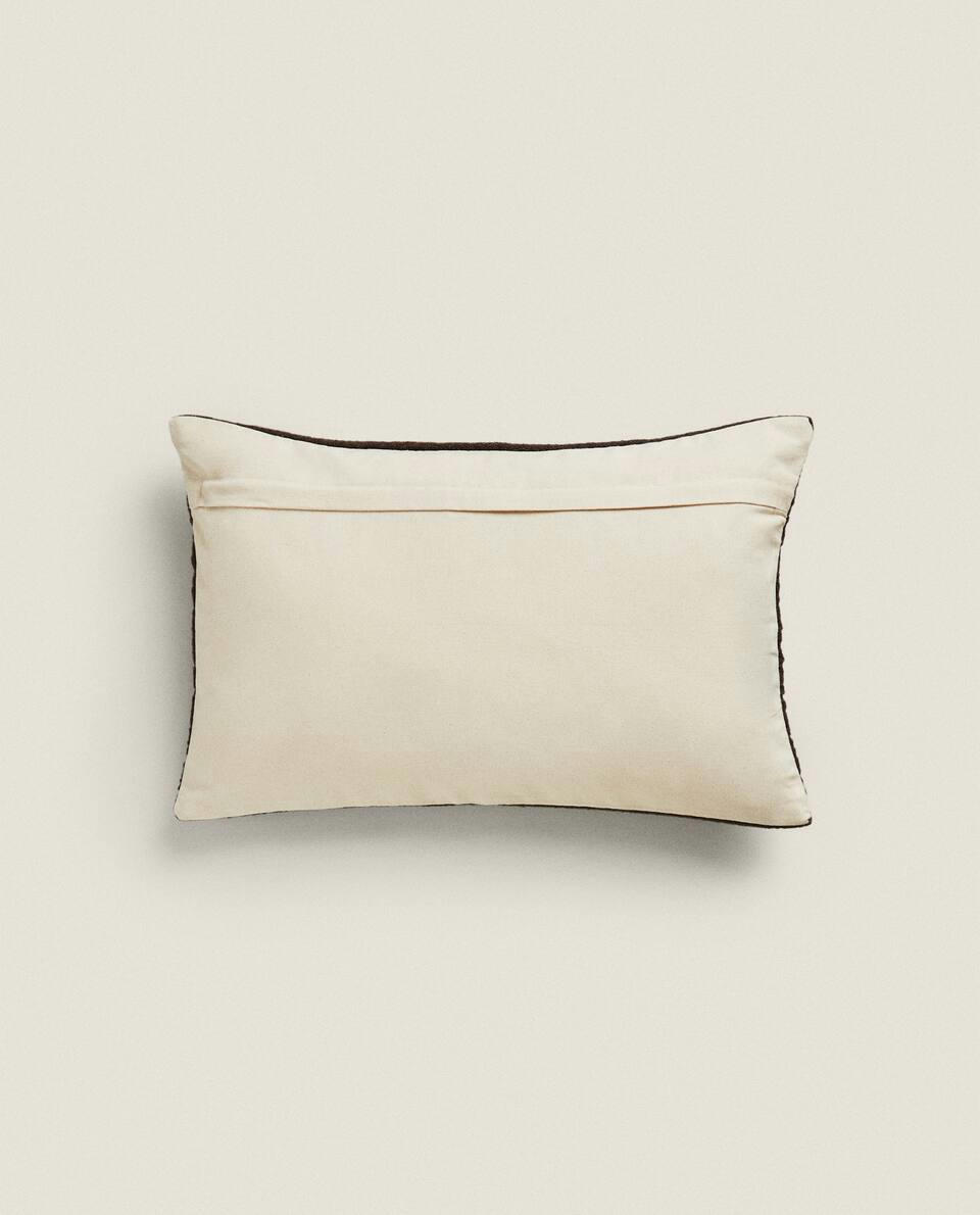 GEOMETRIC WOOL BLEND CUSHION COVER