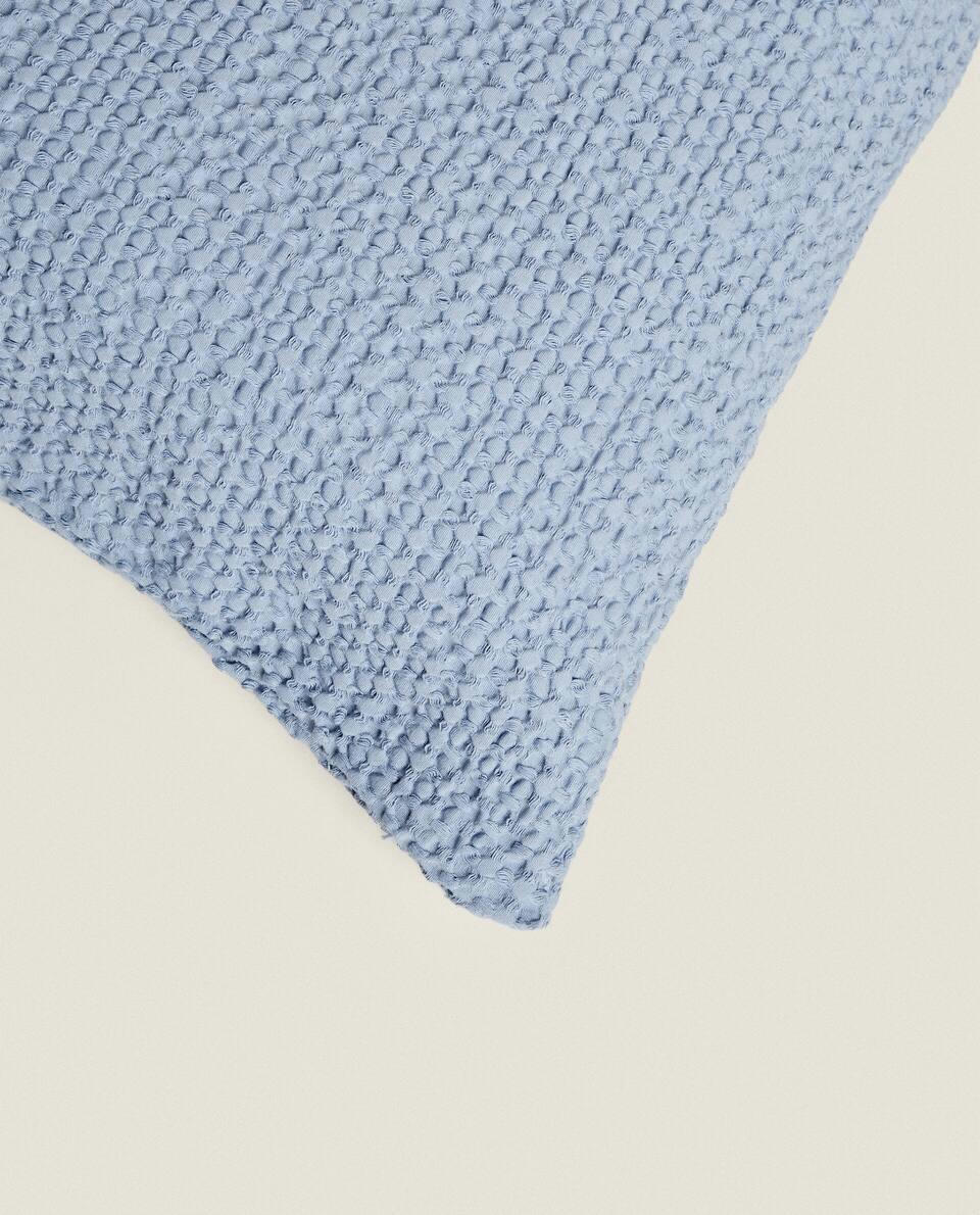 WAFFLE-KNIT CUSHION COVER