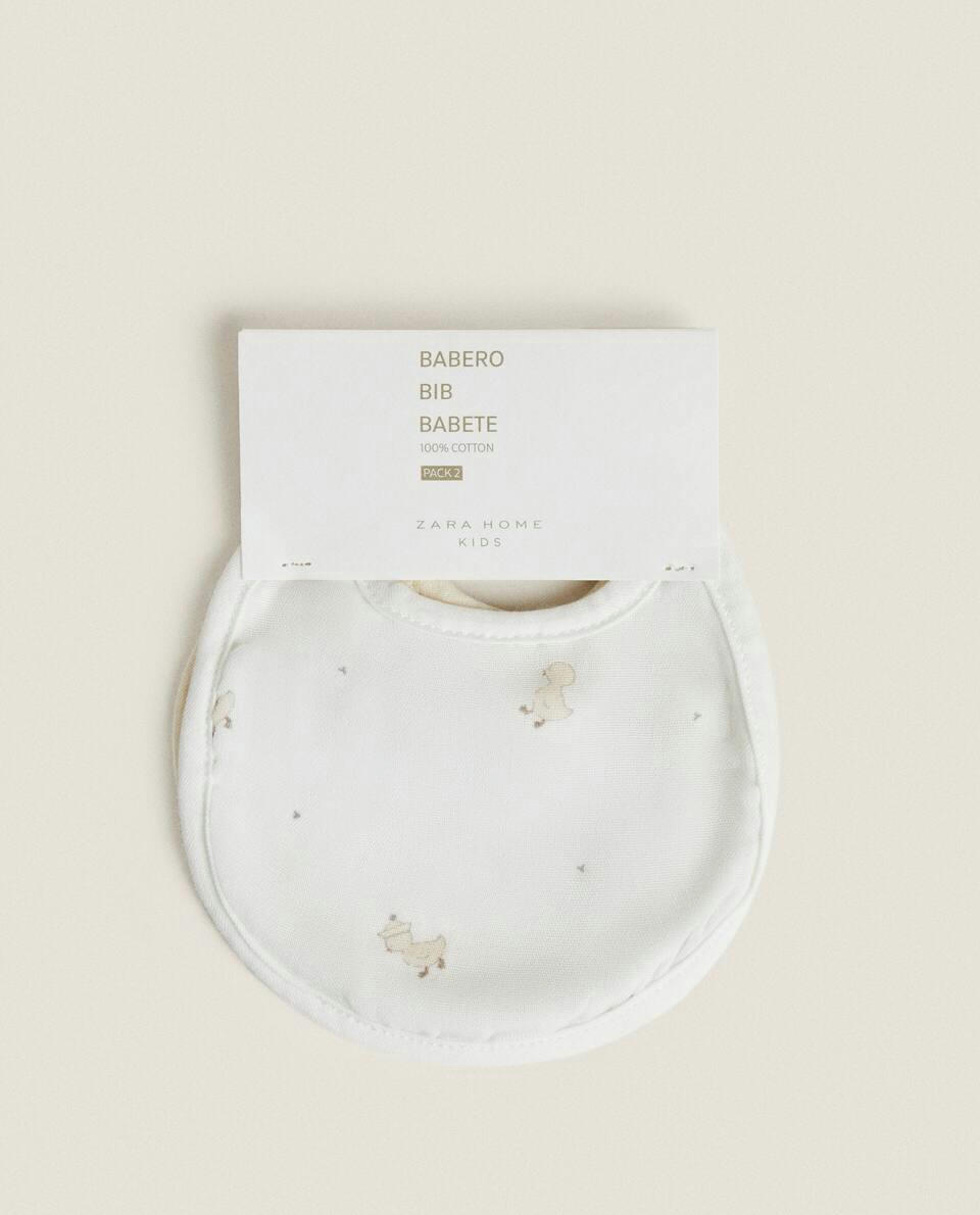DUCK MUSLIN BIBS (SET OF 2)