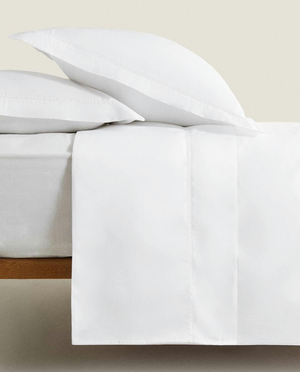 (500 THREAD COUNT) SATEEN DUVET COVER WITH DOUBLE HEMSTITCHING