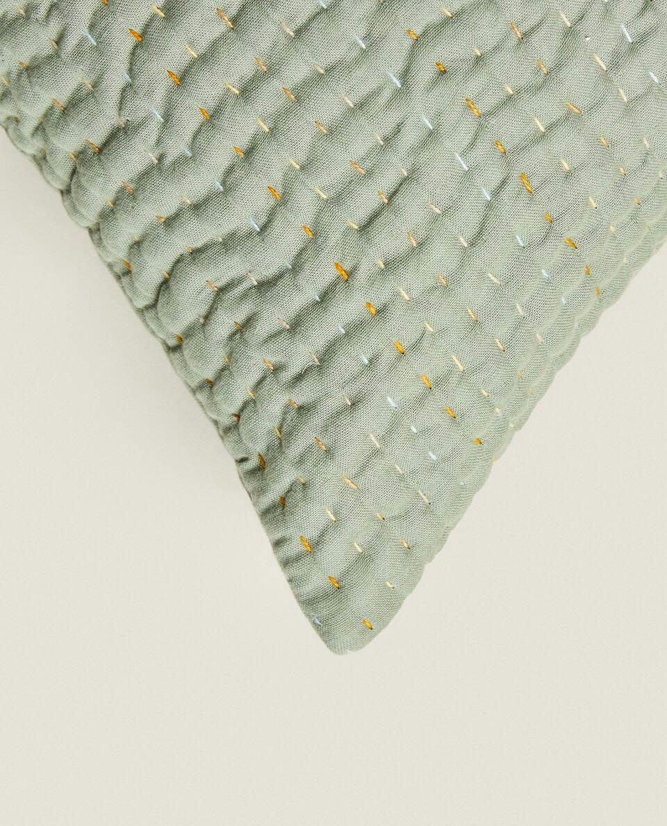 CUSHION COVER WITH TOPSTITCHING