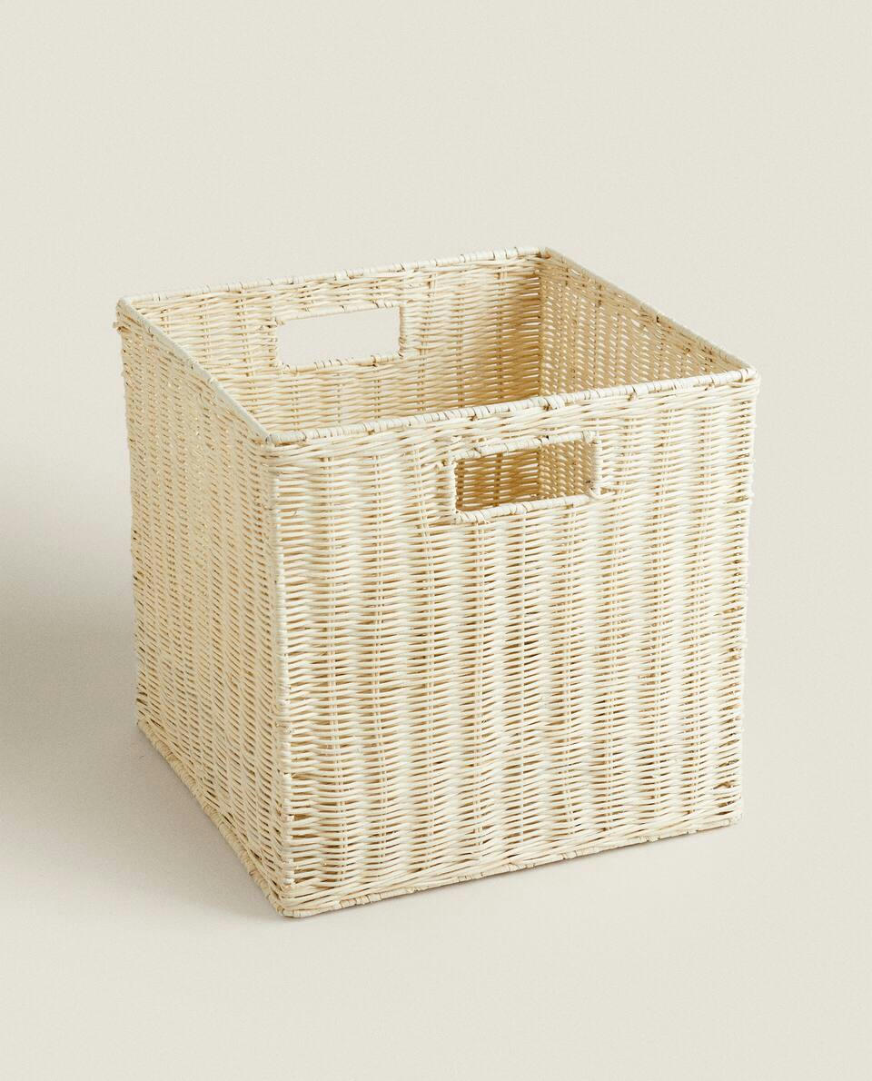 SQUARE RATTAN BASKET