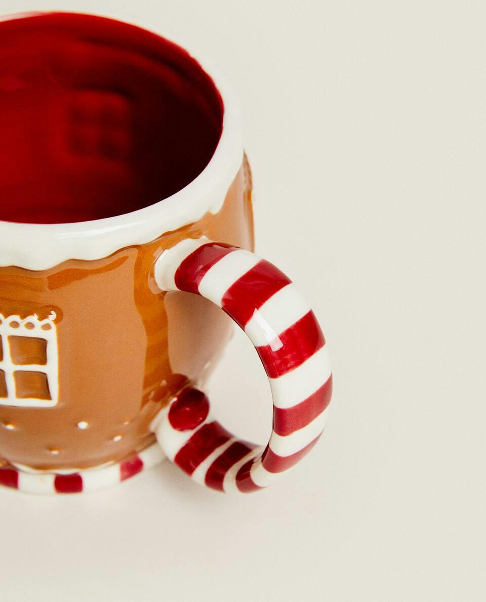 CHRISTMAS CHILDREN’S STONEWARE HOUSE MUG