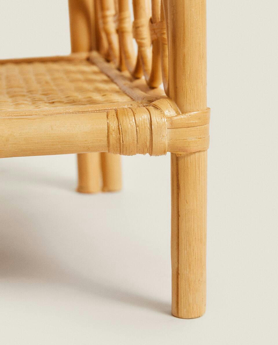 RATTAN BEDSIDE TABLE