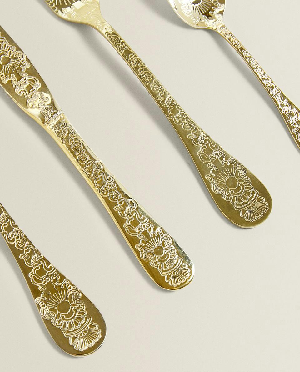 EMBOSSED GOLD CUTLERY PIECES (UNIT)