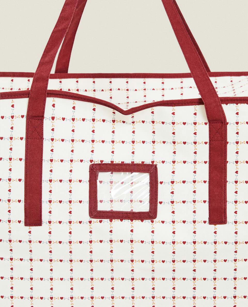 CHRISTMAS CHILDREN’S STORAGE BAG WITH HEARTS