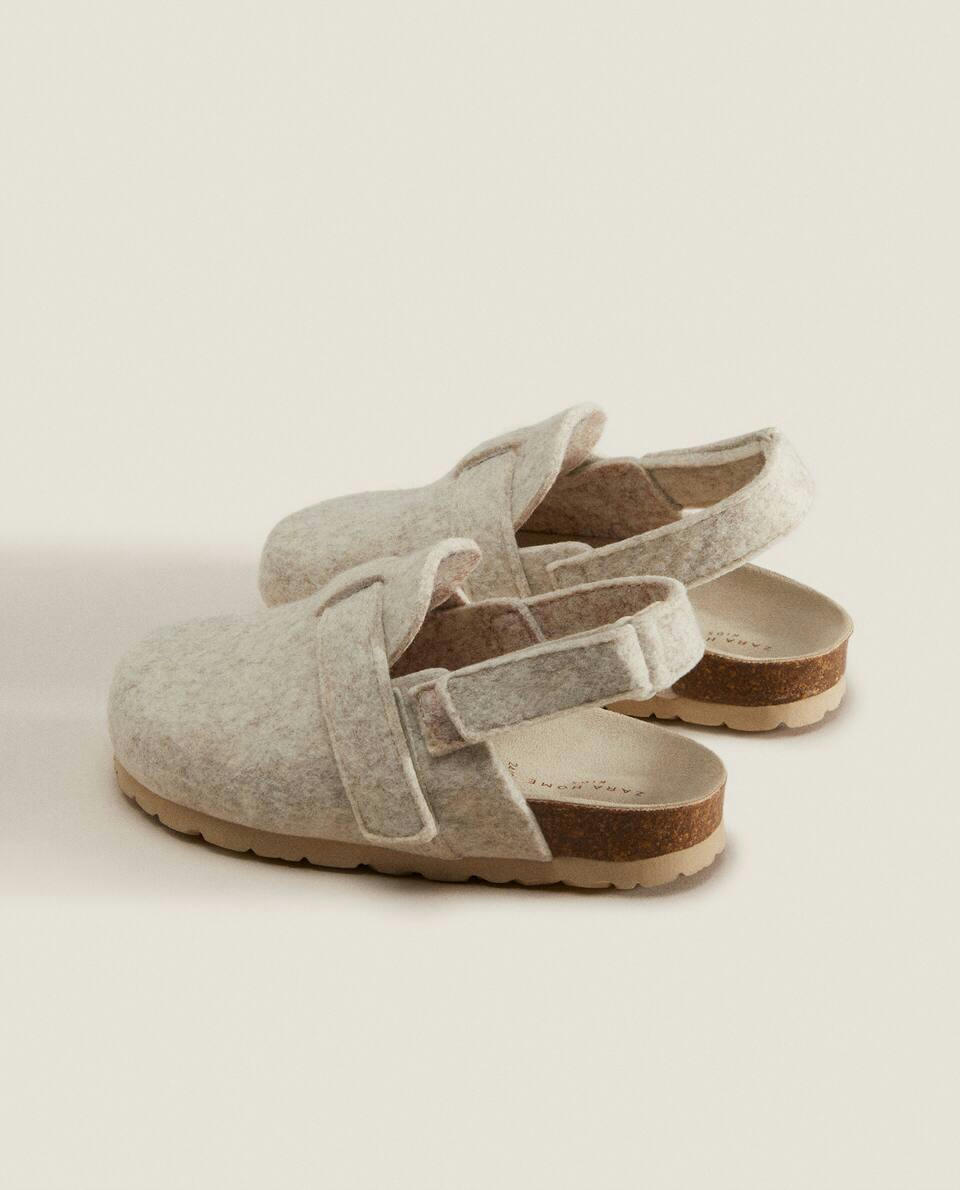FELT CLOGS WITH BACK STRAP