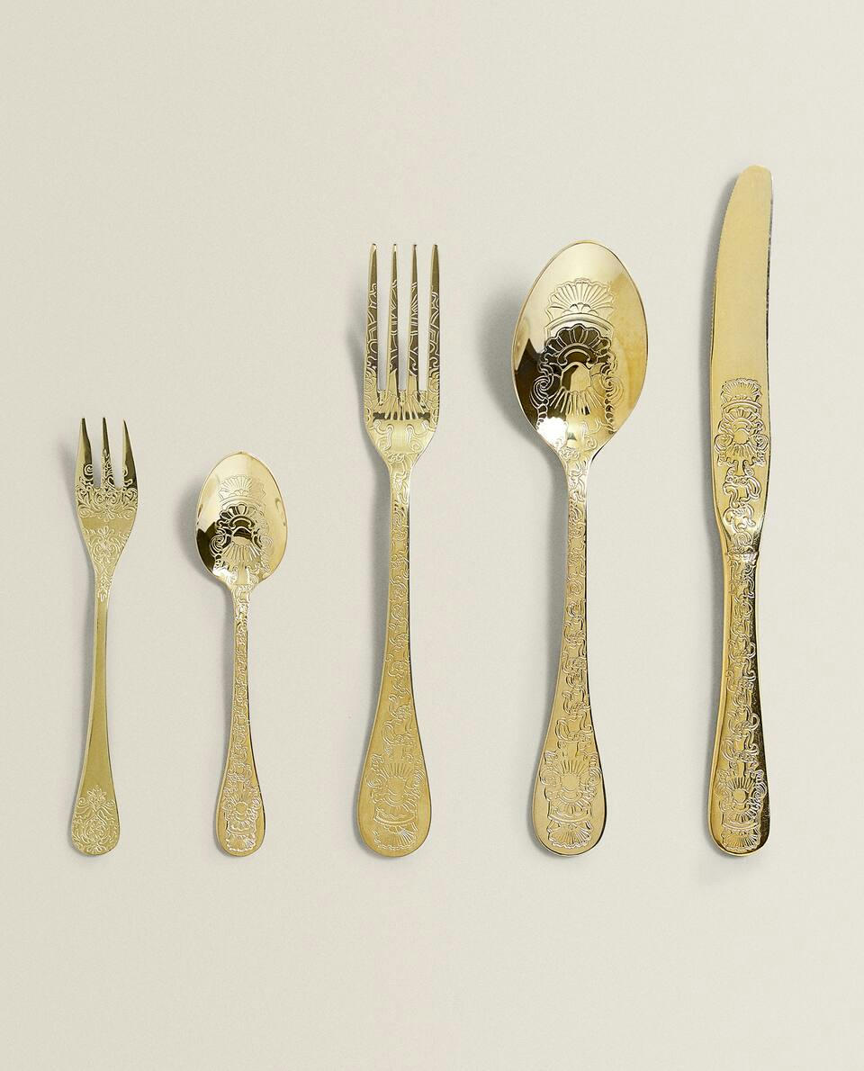 EMBOSSED GOLD CUTLERY PIECES (UNIT)