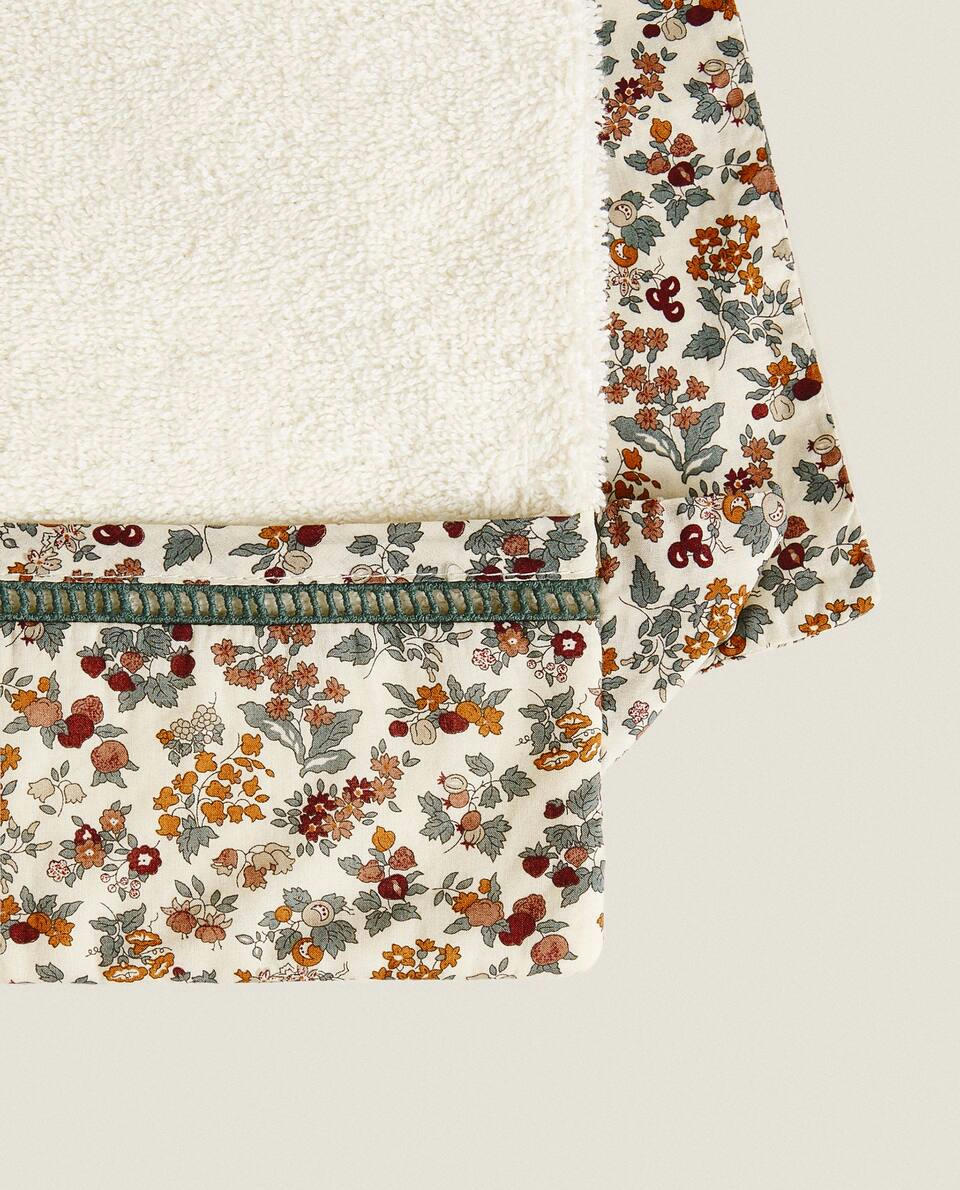 FLORAL PRINT FABRIC CHILDREN'S LONG BIB