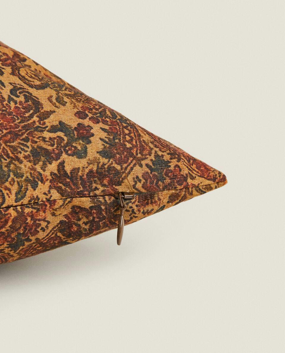 CHRISTMAS DAMASK COTTON CUSHION COVER