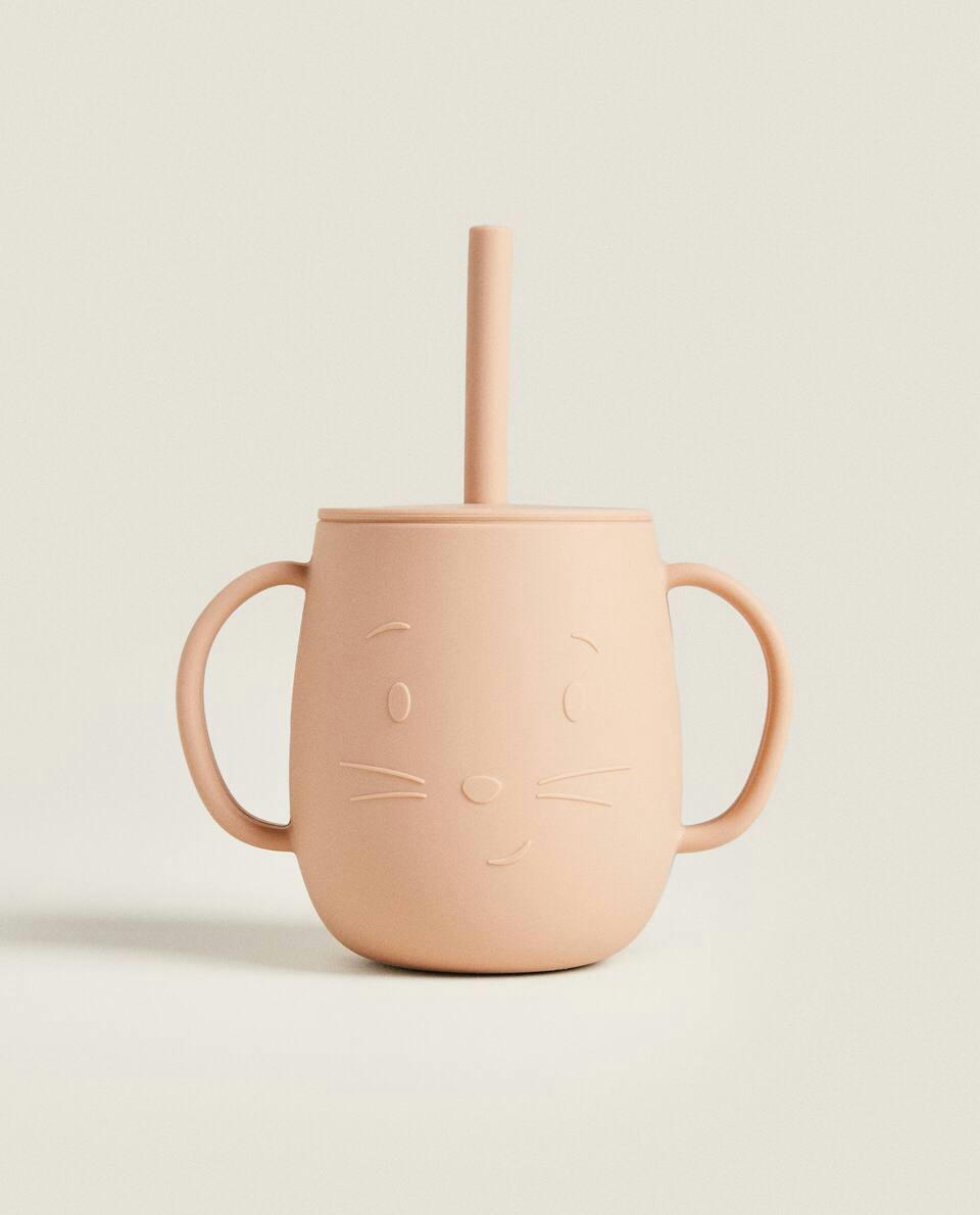 MOUSE SILICONE TUMBLER WITH STRAW