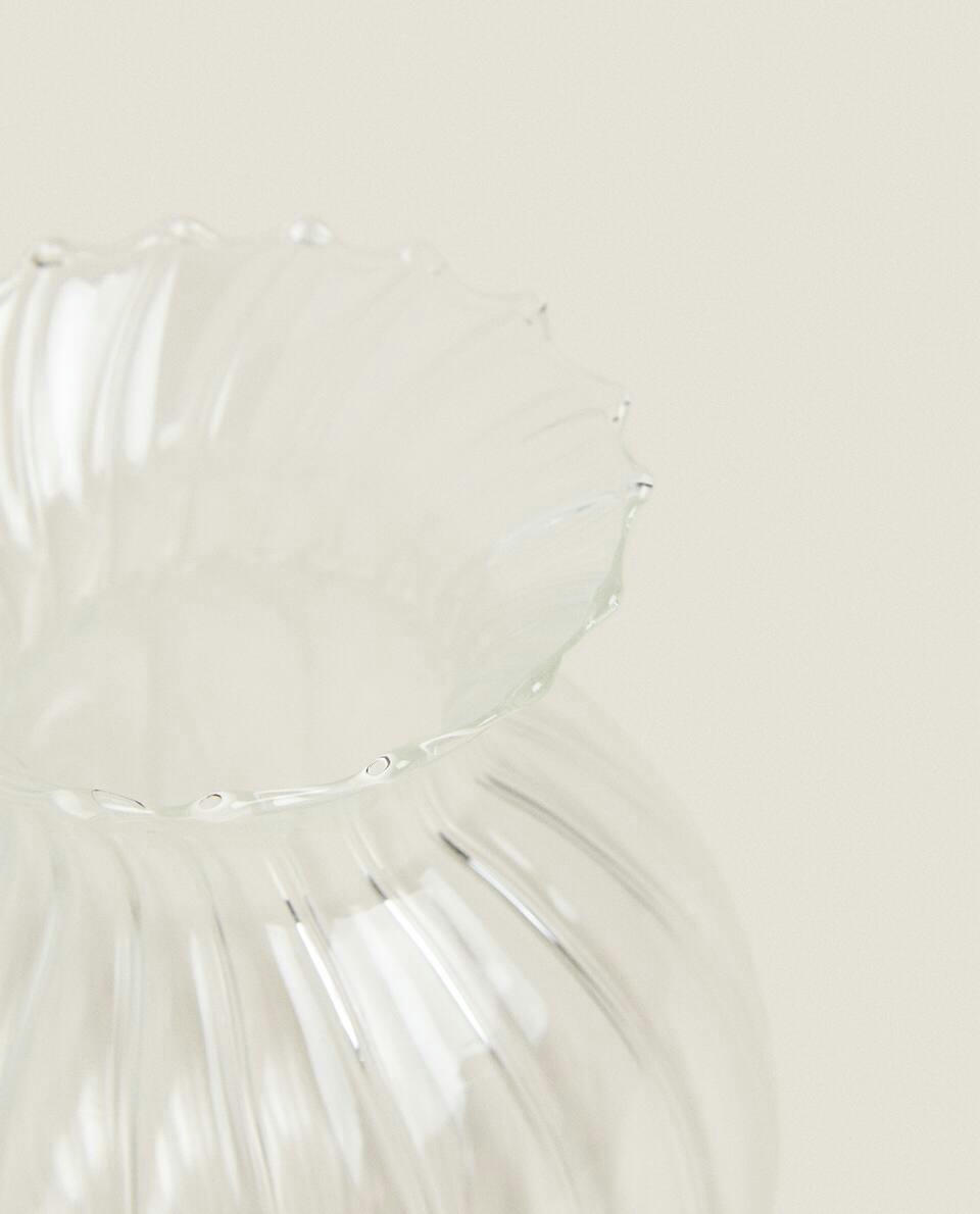 BOROSILICATE GLASS VASE WITH LINES
