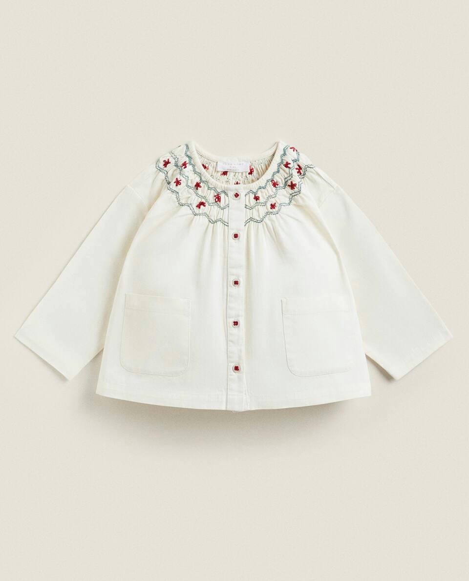 CHILDREN’S CHRISTMAS PYJAMA SET WITH EMBROIDERED COLLAR