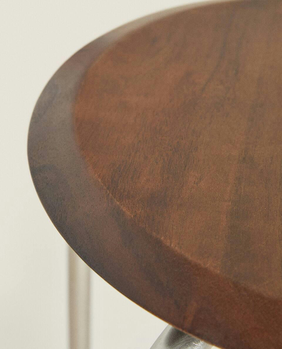 ACACIA STEEL STOOL