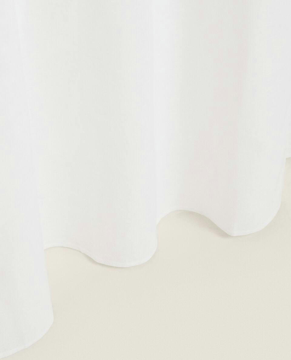 HEMSTITCHED LINEN CURTAIN