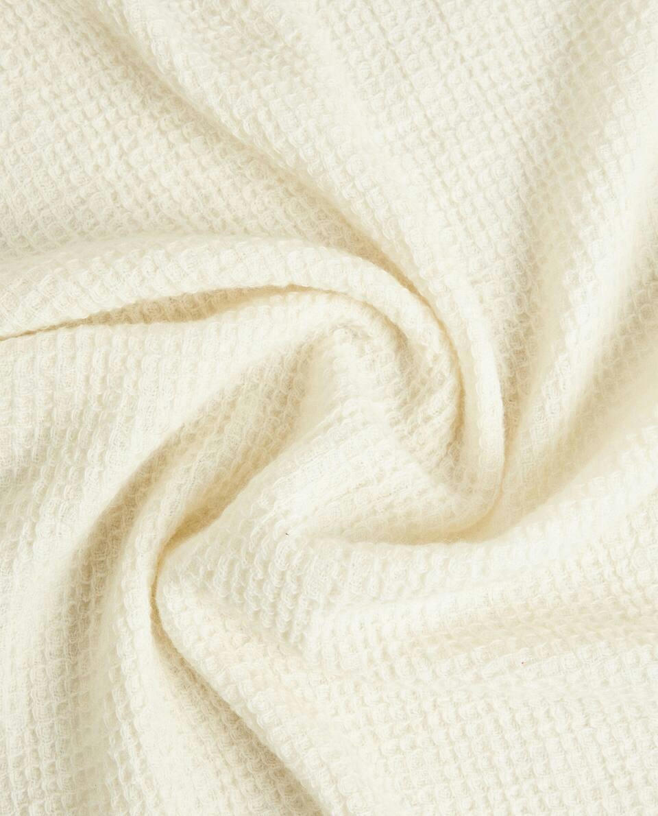WAFFLE-KNIT WOOL BLANKET