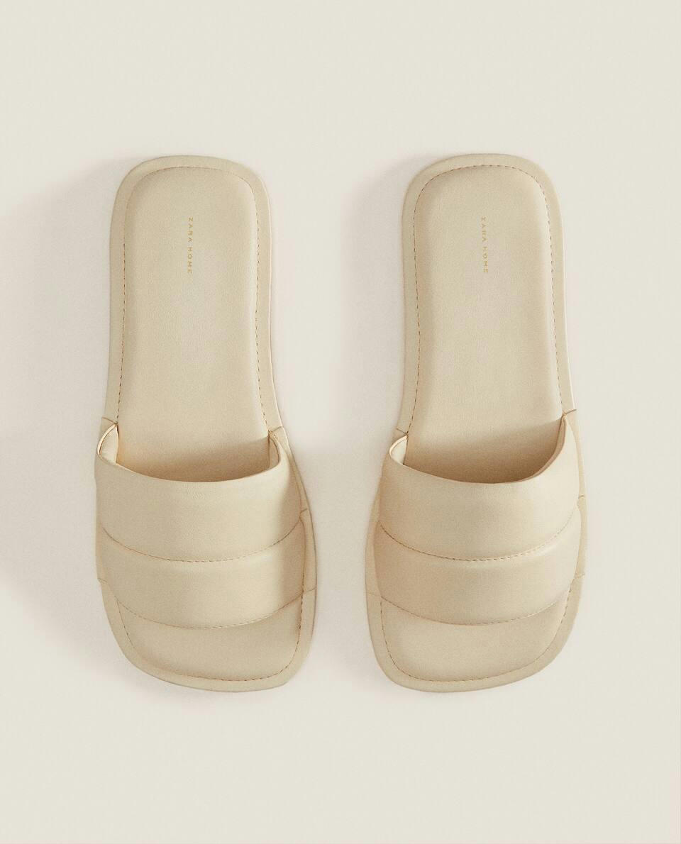 LEATHER SLIDER SLIPPERS