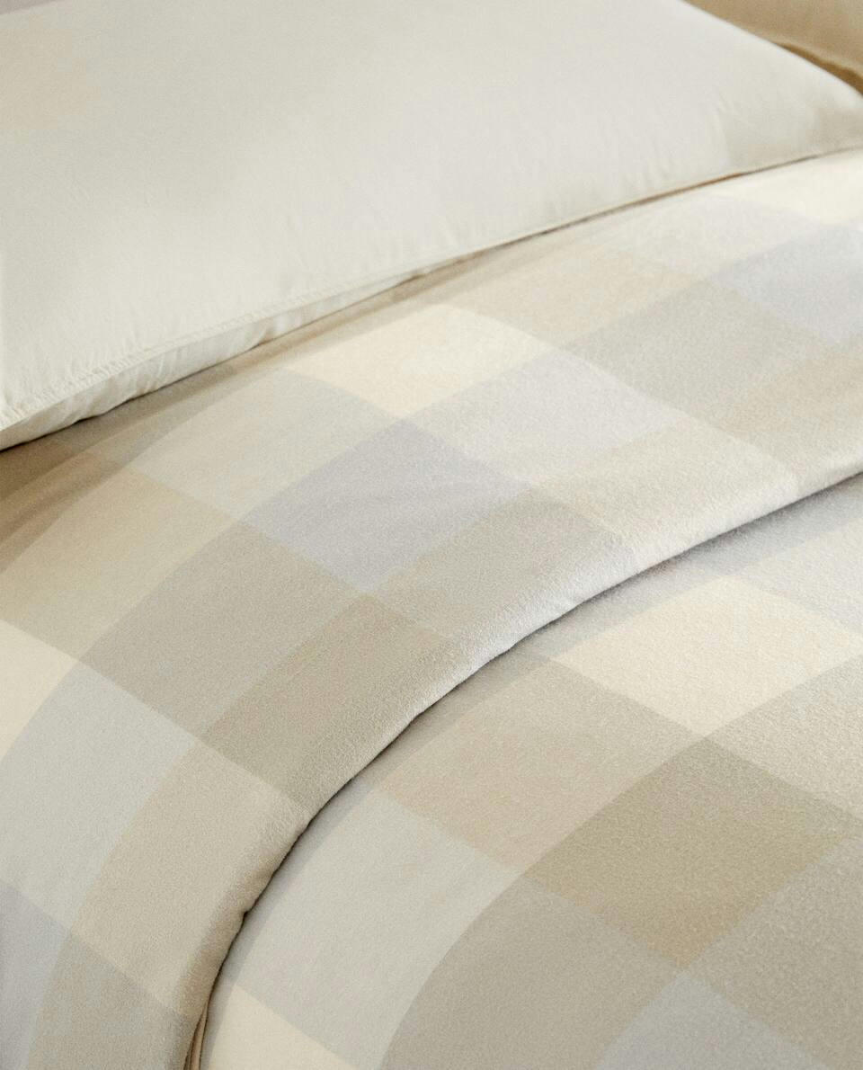 CHECK FLANNEL DUVET COVER