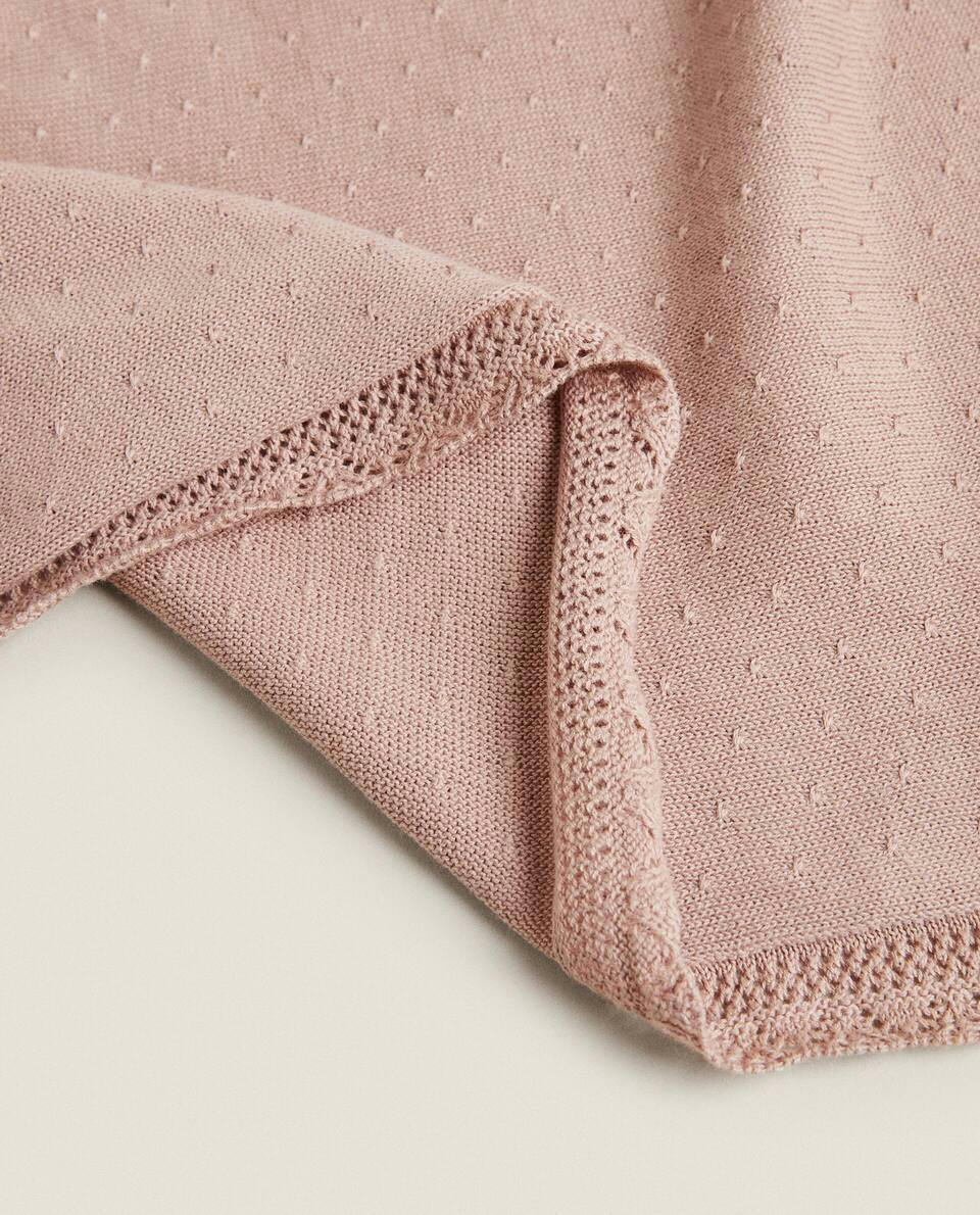 COTTON KNIT BLANKET