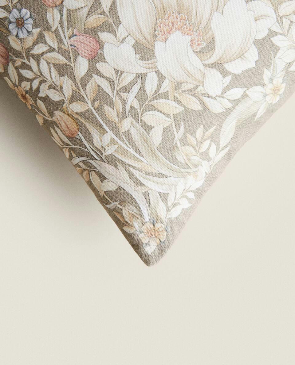 FLORAL PRINT CUSHION COVER