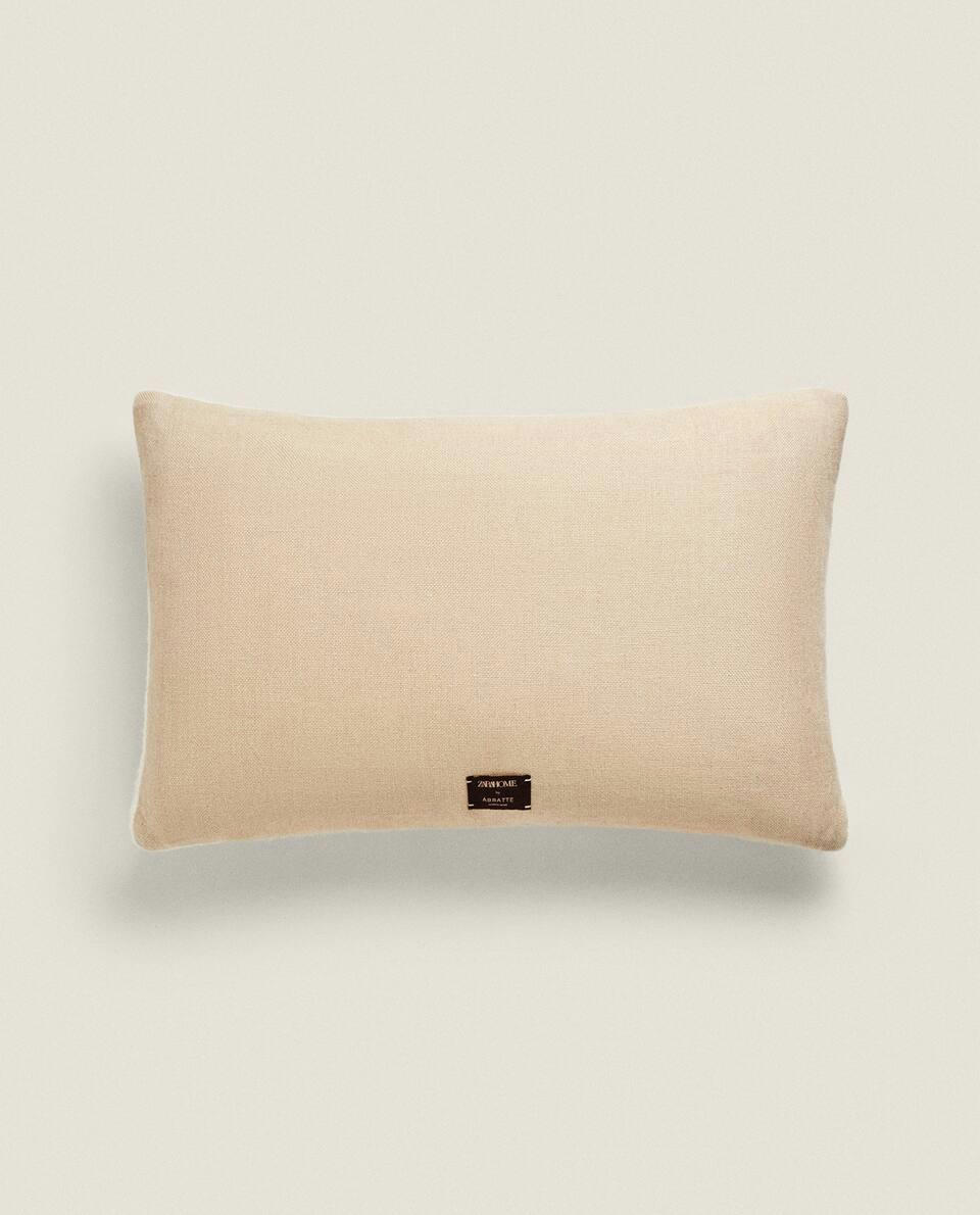 X áBBATTE MERINO WOOL AND SILK CUSHION