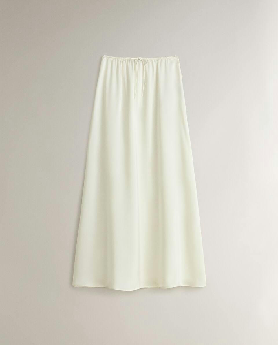 ECRU SILK SKIRT