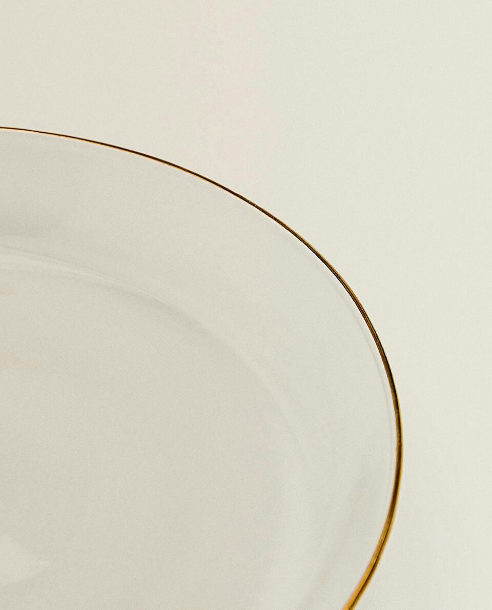 BOROSILICATE GLASS SIDE PLATE WITH RIM