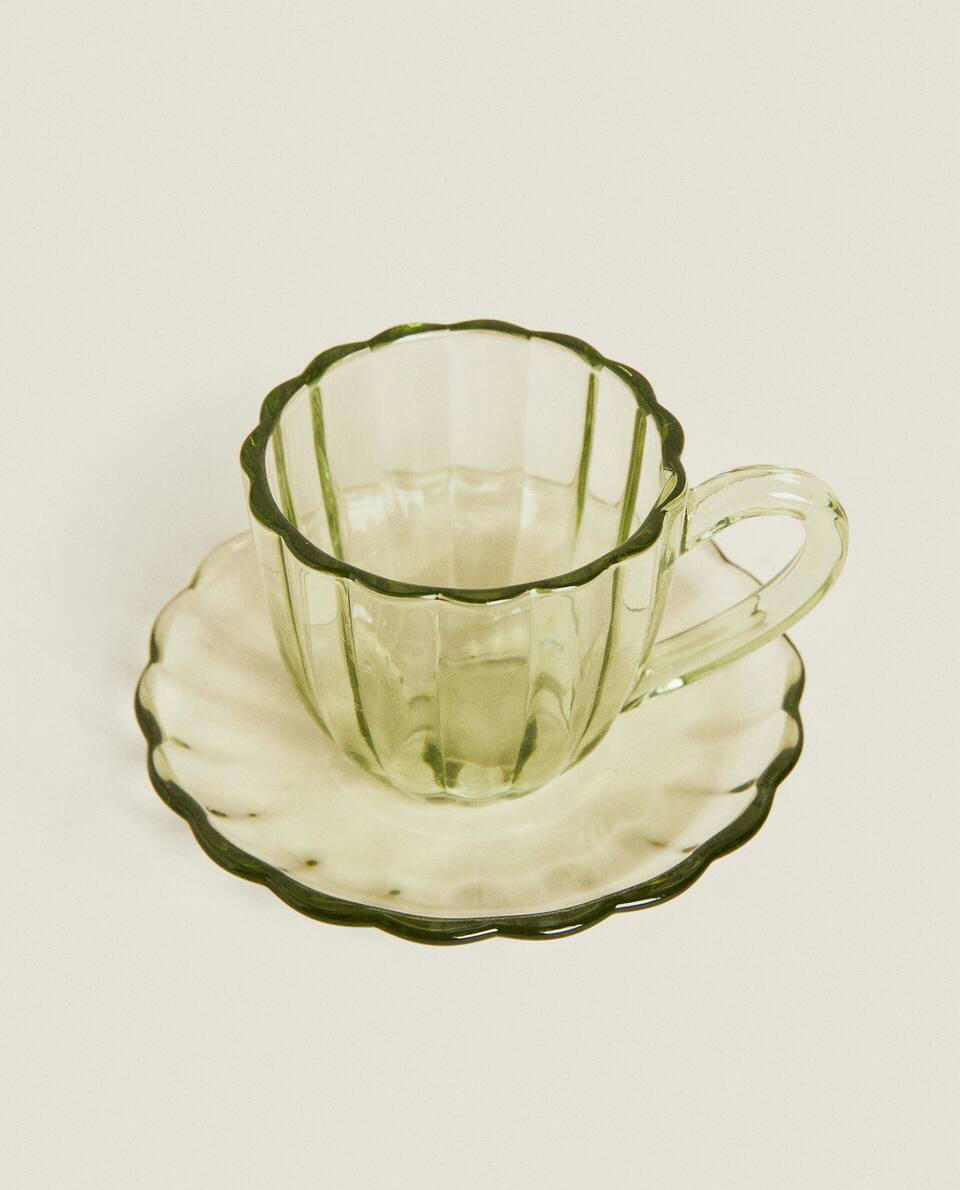 RAISED DESIGN GLASSWARE SET