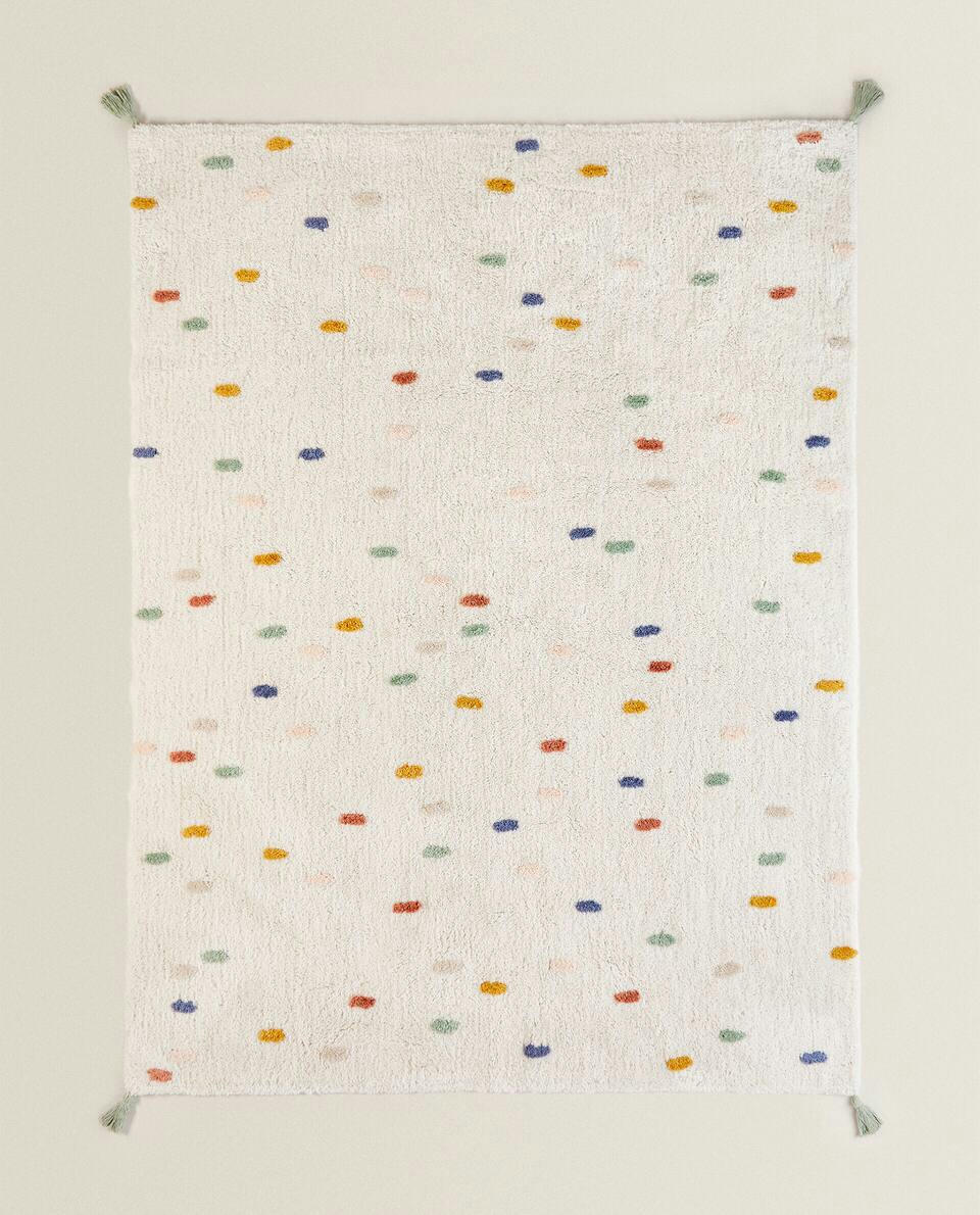 COLOURED POLKA DOT RUG