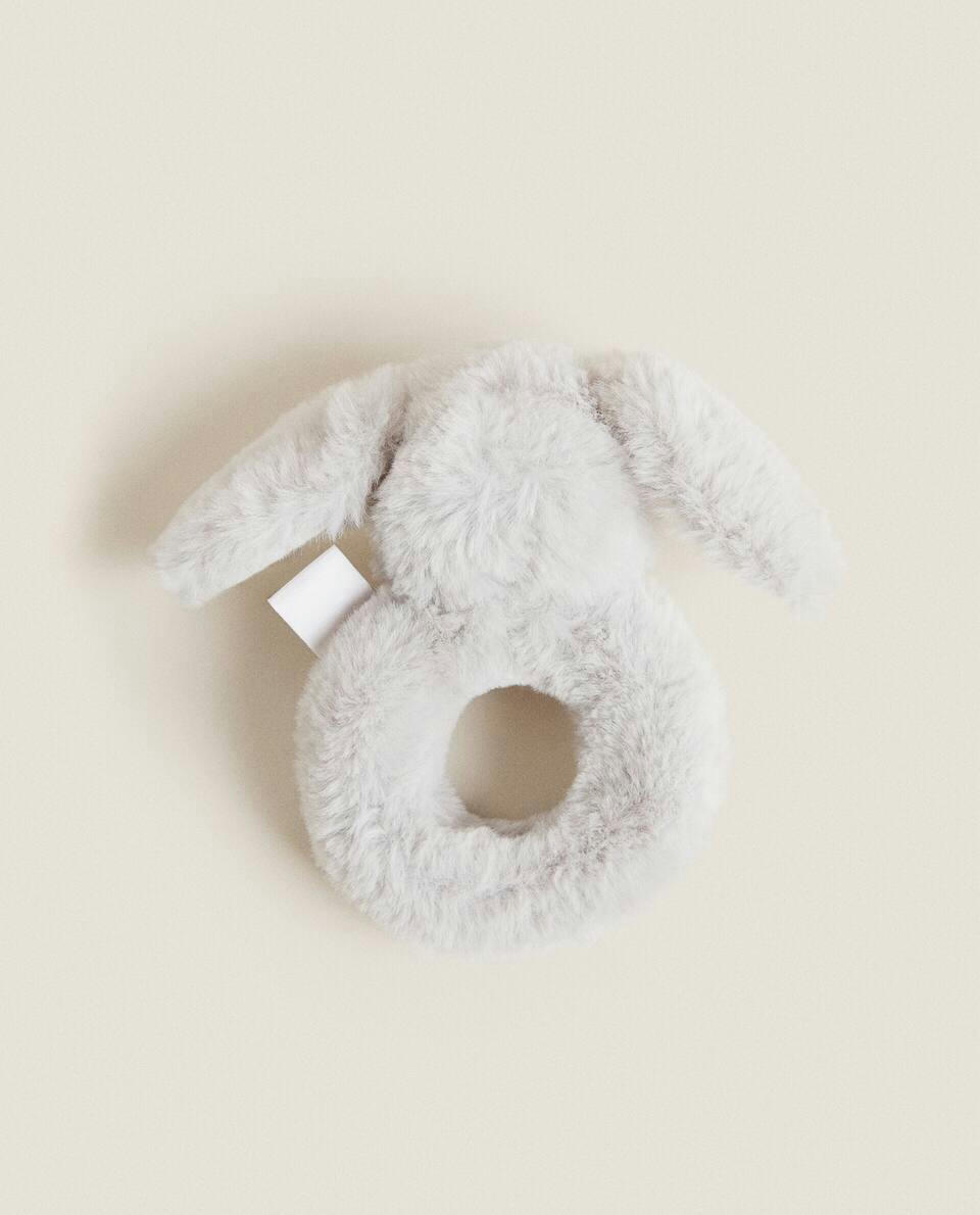 CHILDREN’S RABBIT SOFT TOY RATTLE