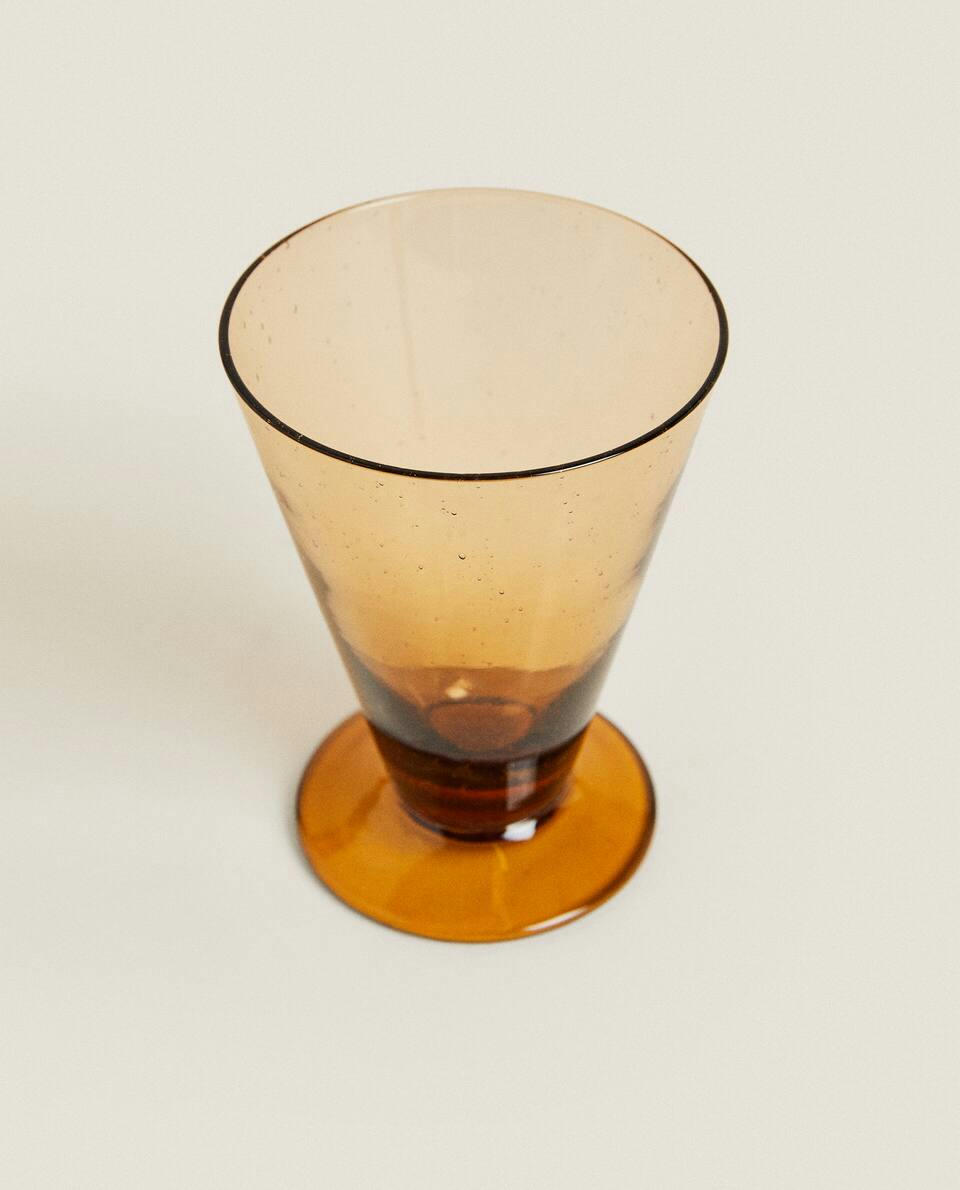 LARGE GLASS WITH BUBBLES