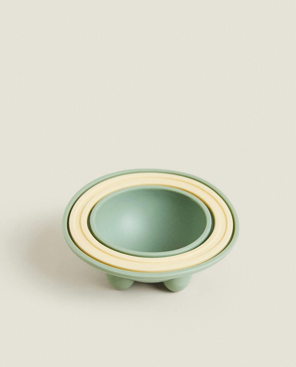 SILICONE EGG CUP WITH PLANETS