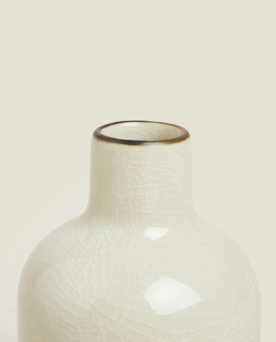 STONEWARE CRACKLED VASE