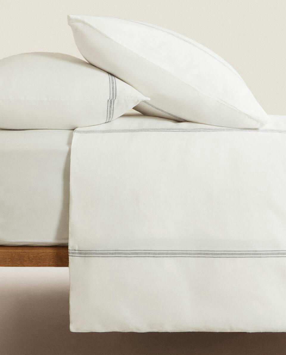 STRIPED LINEN DUVET COVER