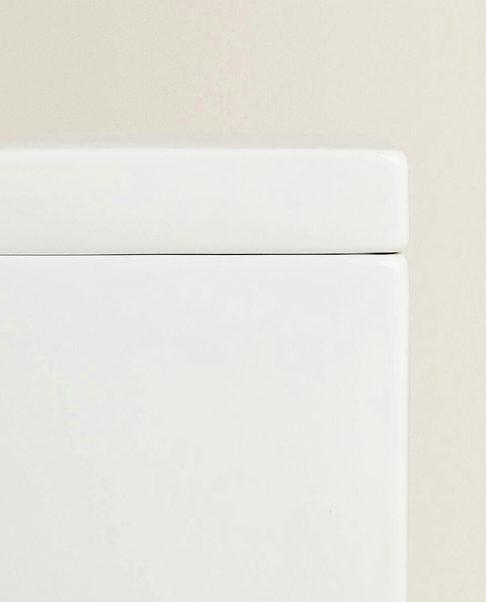 WHITE EARTHENWARE JAR